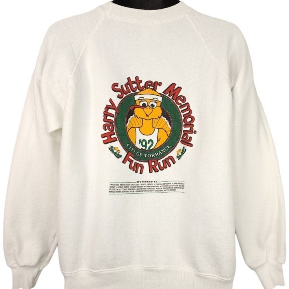 Turkey Trot Fun Run Sweatshirt Vintage 90s 1992 City Of Torrance Made In USA Men